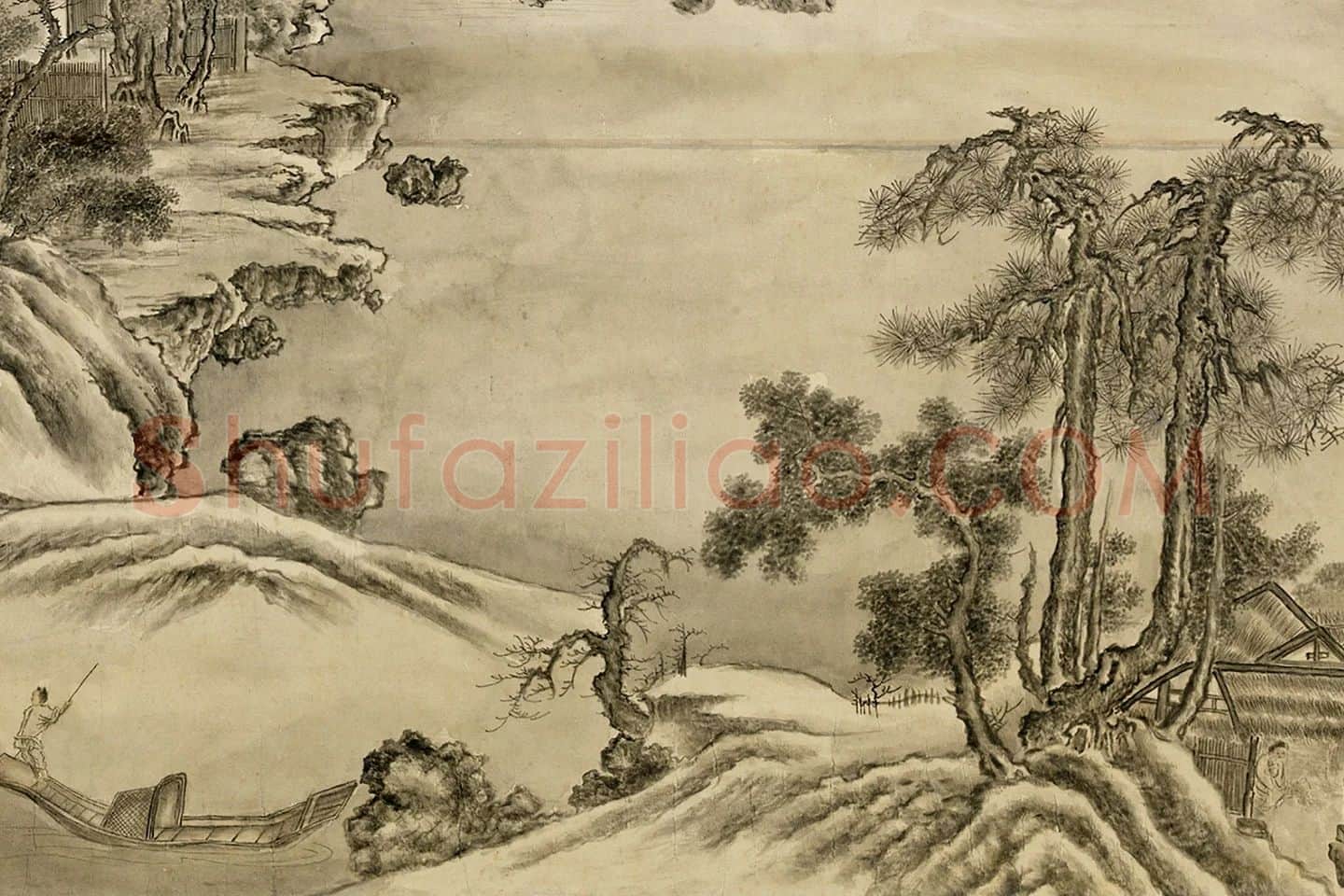 董邦达《仿荆浩匡庐图》局部 (6)