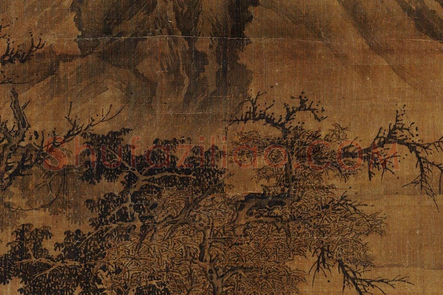 荆浩《渔乐图轴》局部 (5)