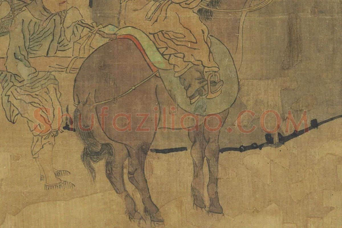 萧照《雪骑冲寒图》局部 (1)