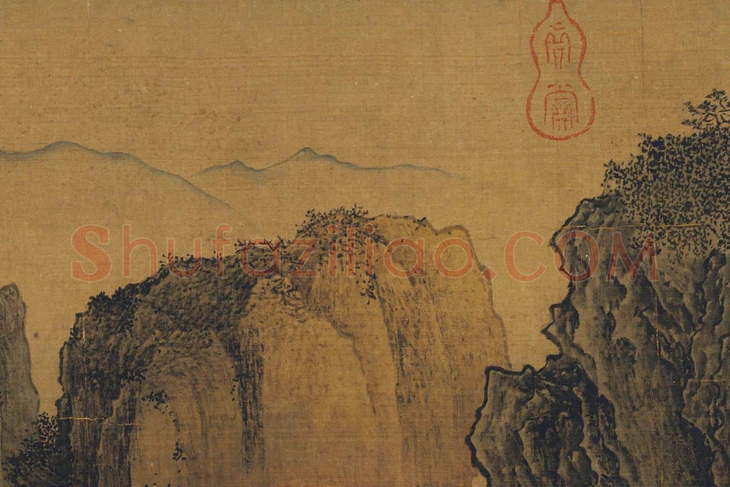 萧照《关山行旅图》局部 (2)