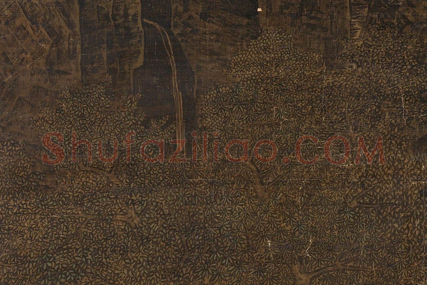 萧照山水画《山腰楼观图》局部 (4)