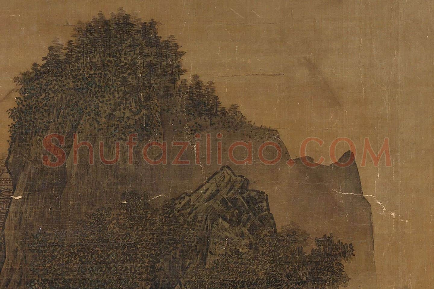 萧照山水画《山腰楼观图》局部 (6)