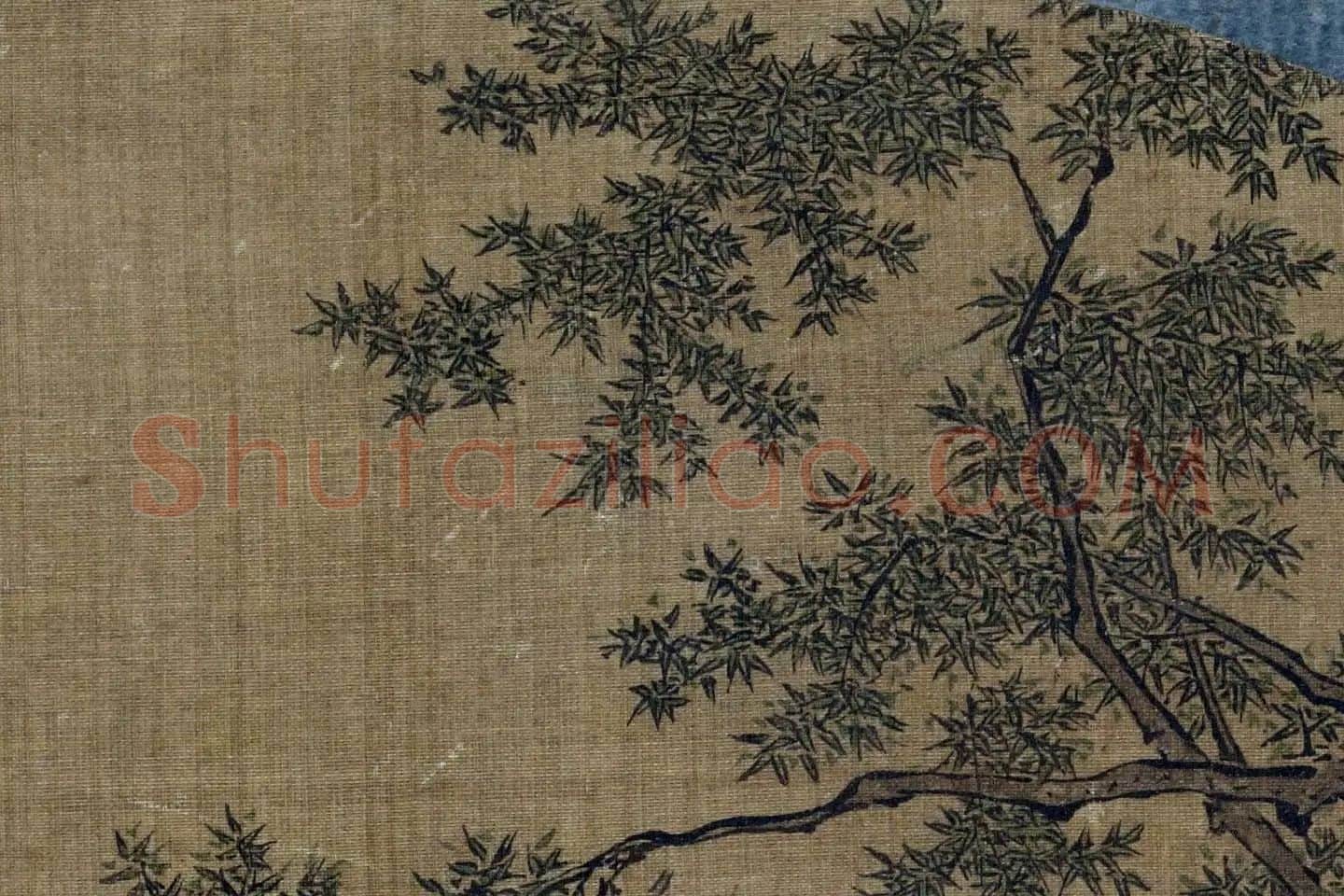 仇英《船人形图(船游图)》高清大图局部 (4)