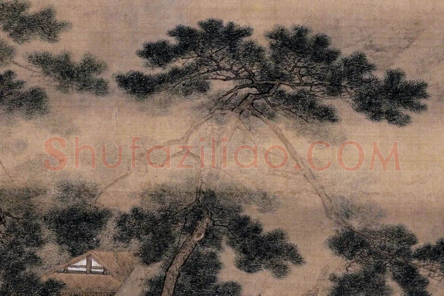 仇英山水《临溪水阁图》局部 (4)