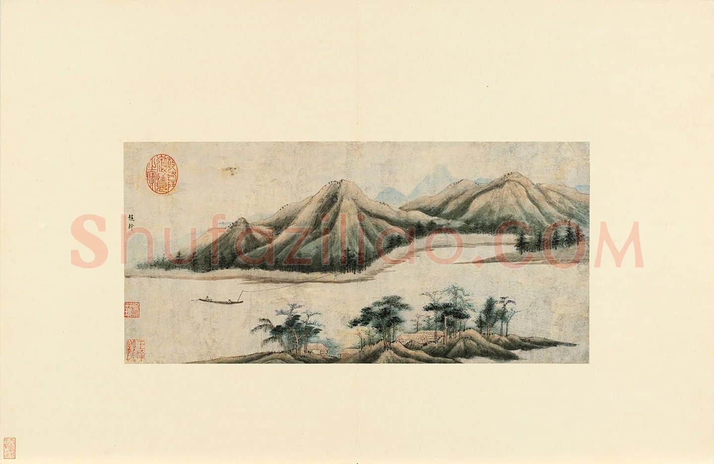 五代赵干山水画页