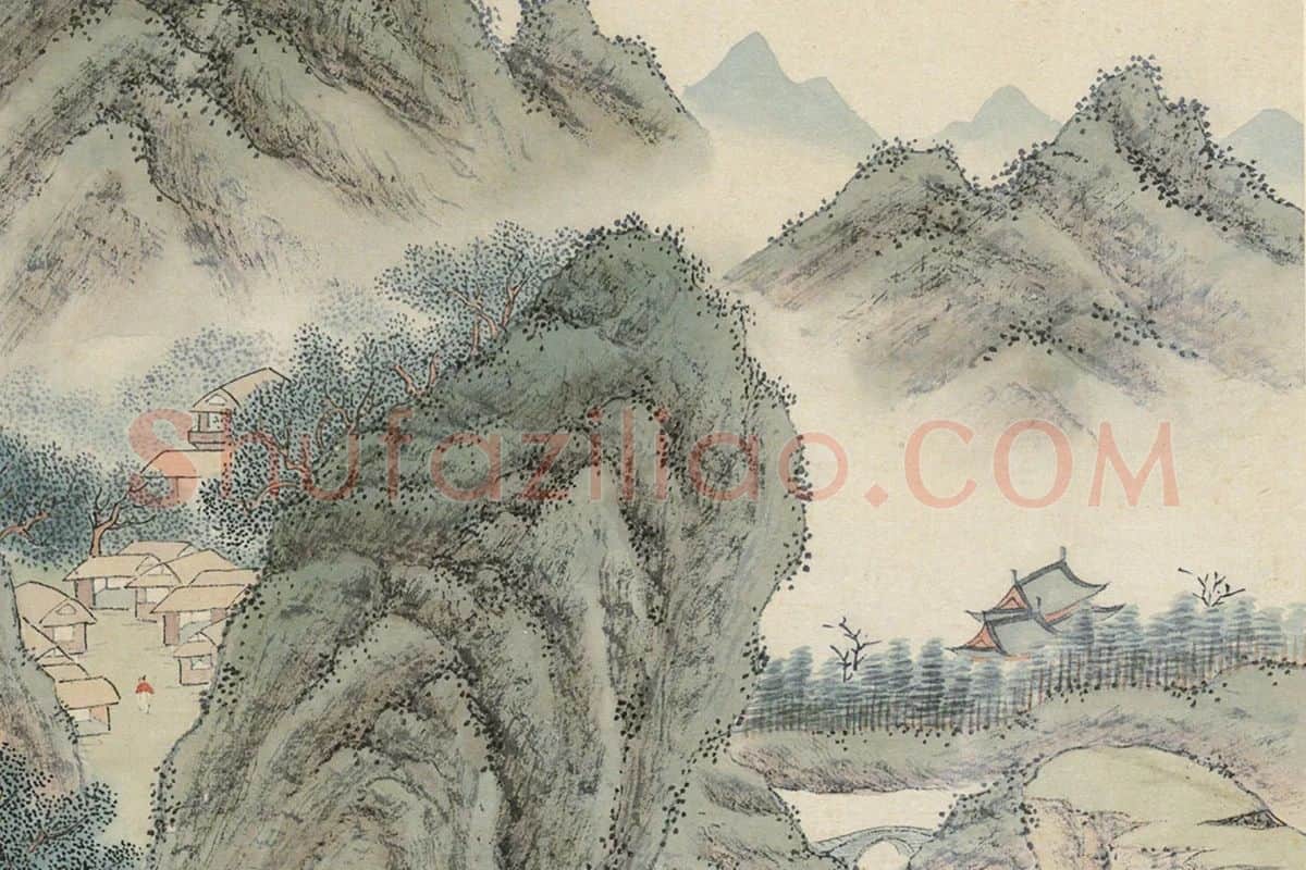 五代赵干山水局部 (2)