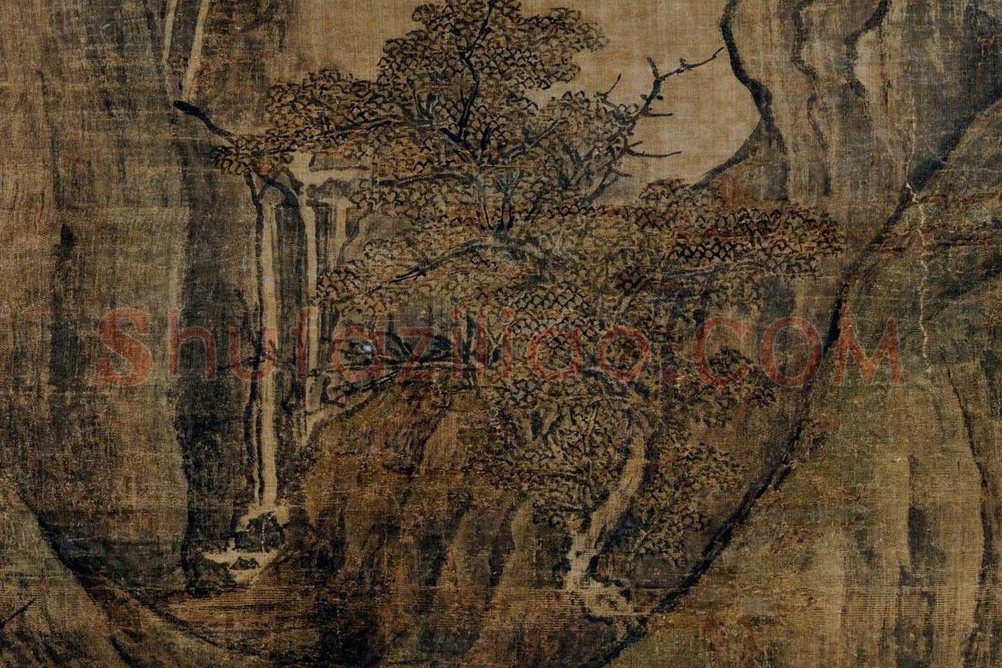 关仝山水画《秋山晚翠图》局部 (5)