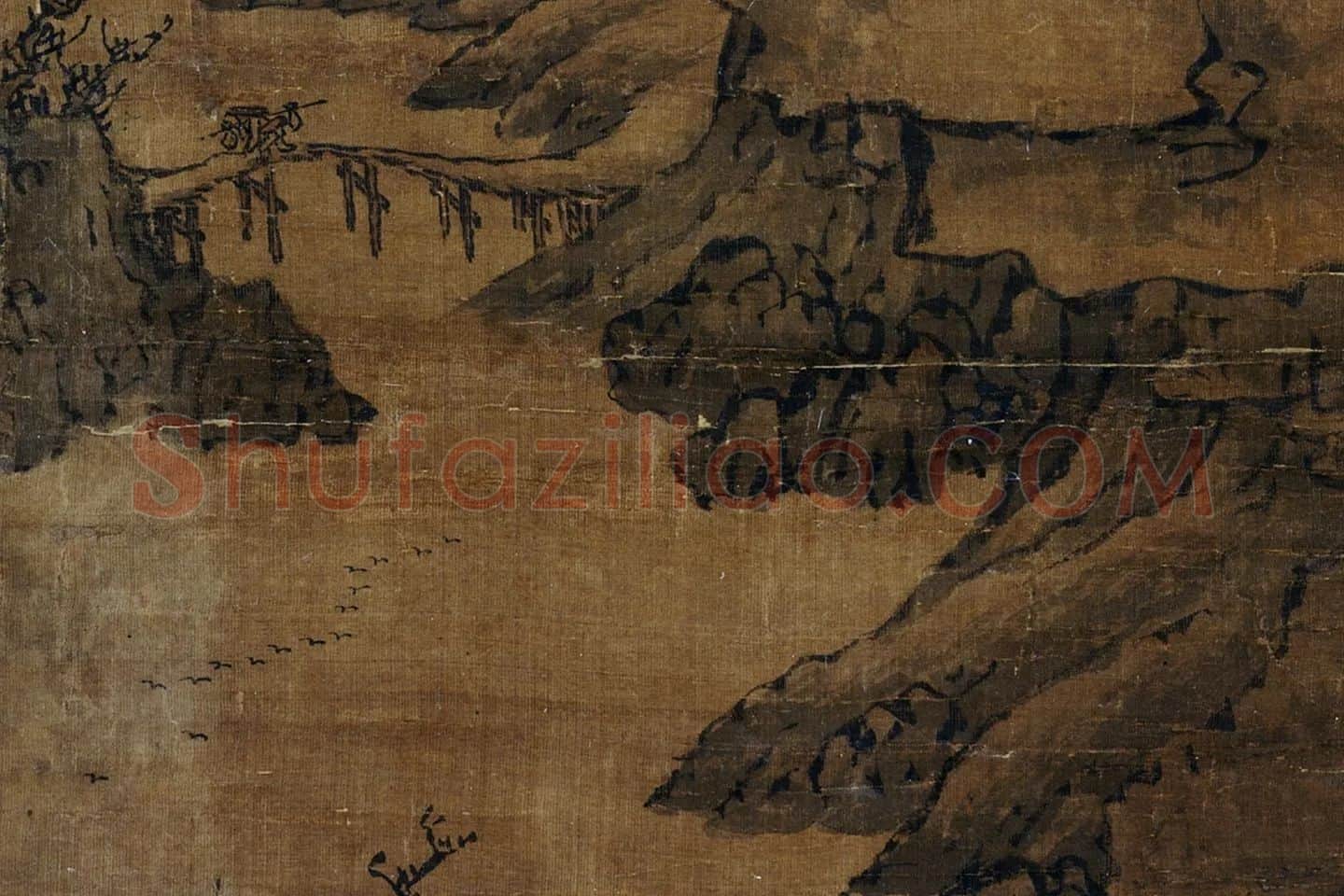 关仝《关山行旅图》局部 (4)