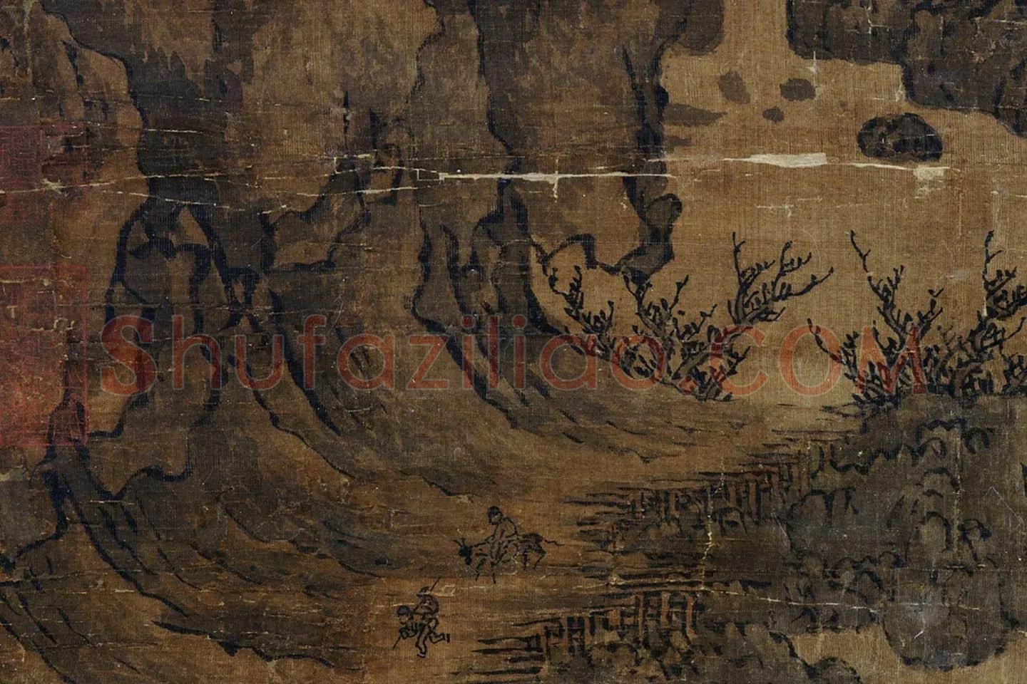 关仝《关山行旅图》局部 (5)