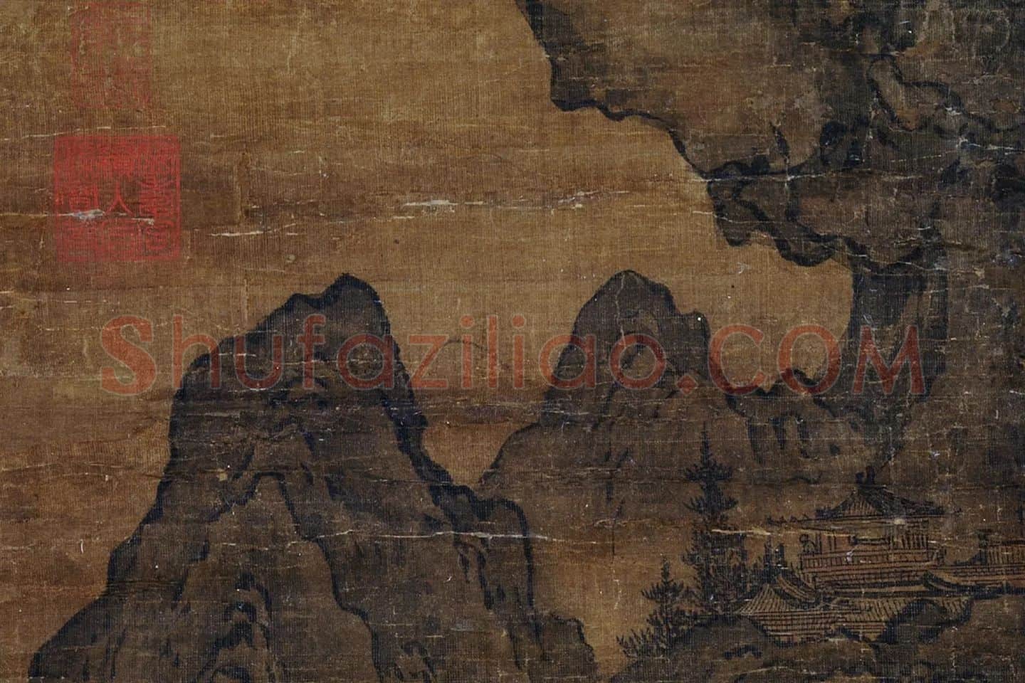 关仝《关山行旅图》局部 (9)