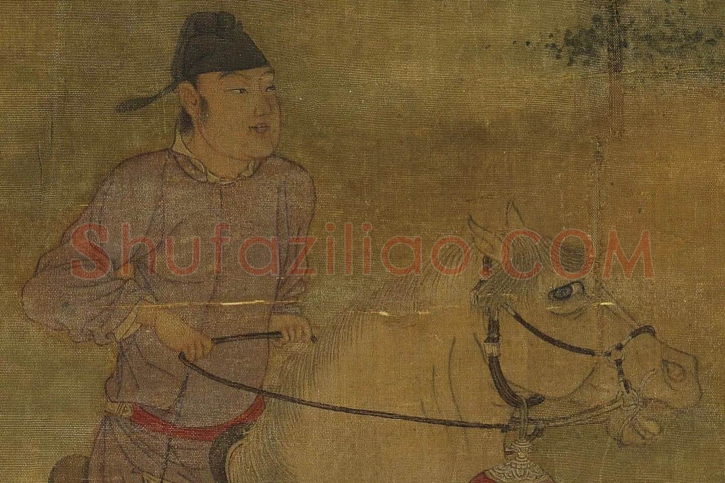 赵喦《八达春游图》高清大图局部 (1)