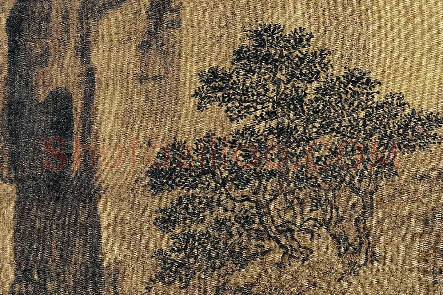 卫贤《高士图（梁伯鸾图）》高清大图局部 (11)