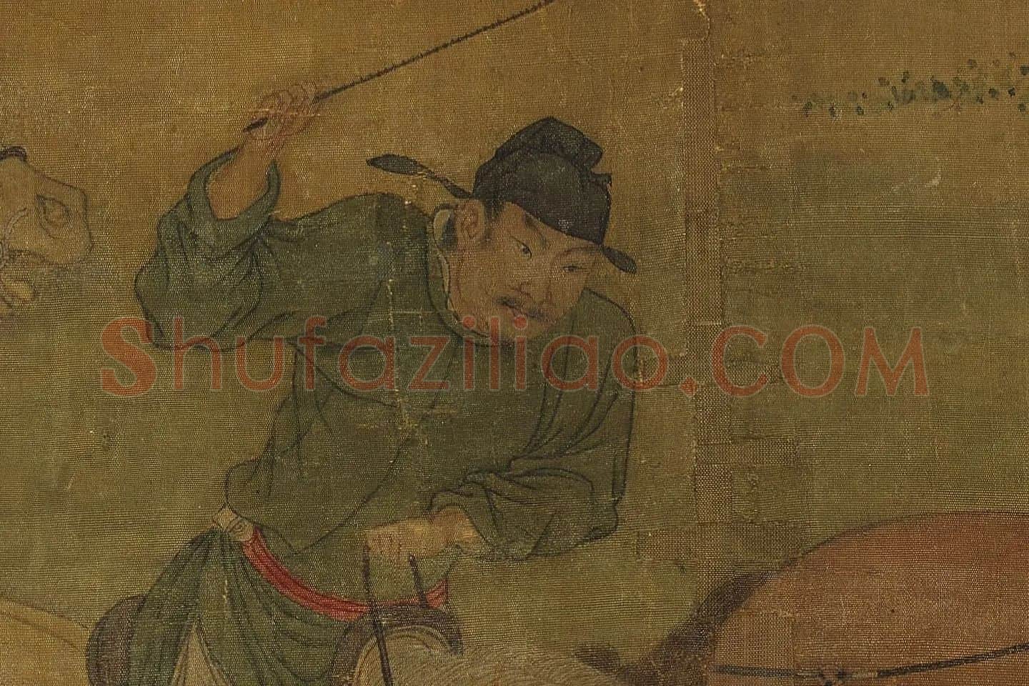 赵喦《八达春游图》高清大图局部 (2)
