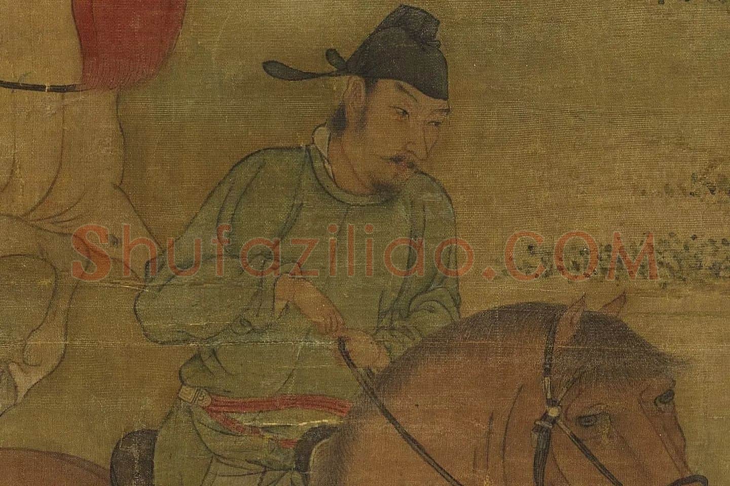 赵喦《八达春游图》高清大图局部 (5)