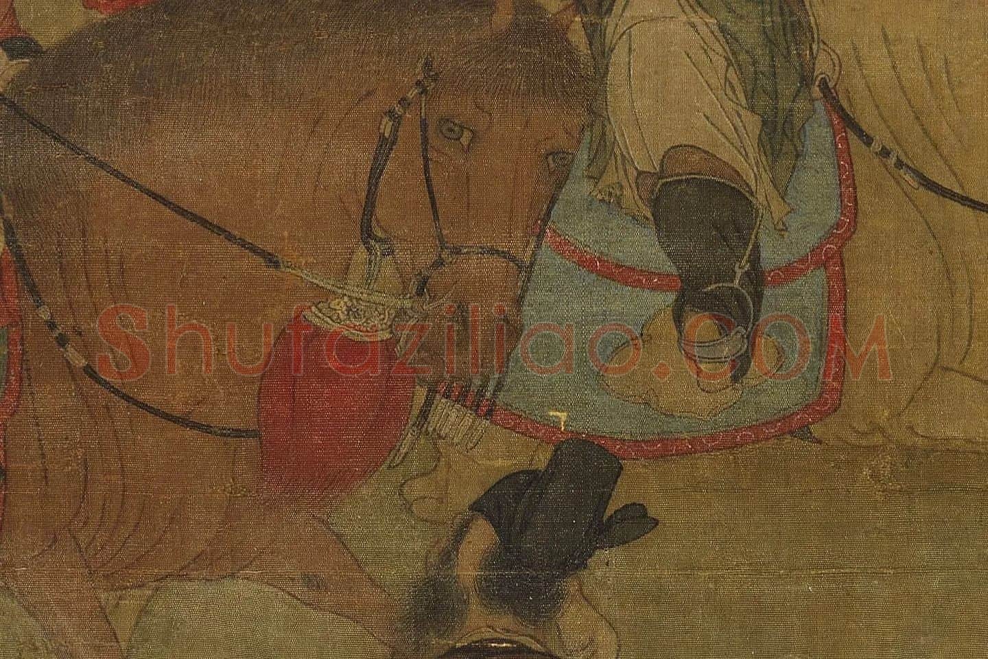 赵喦《八达春游图》高清大图局部 (8)