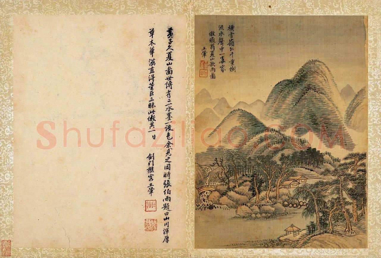 王翚仿古山水《仿黄公望夏山欲雨图》