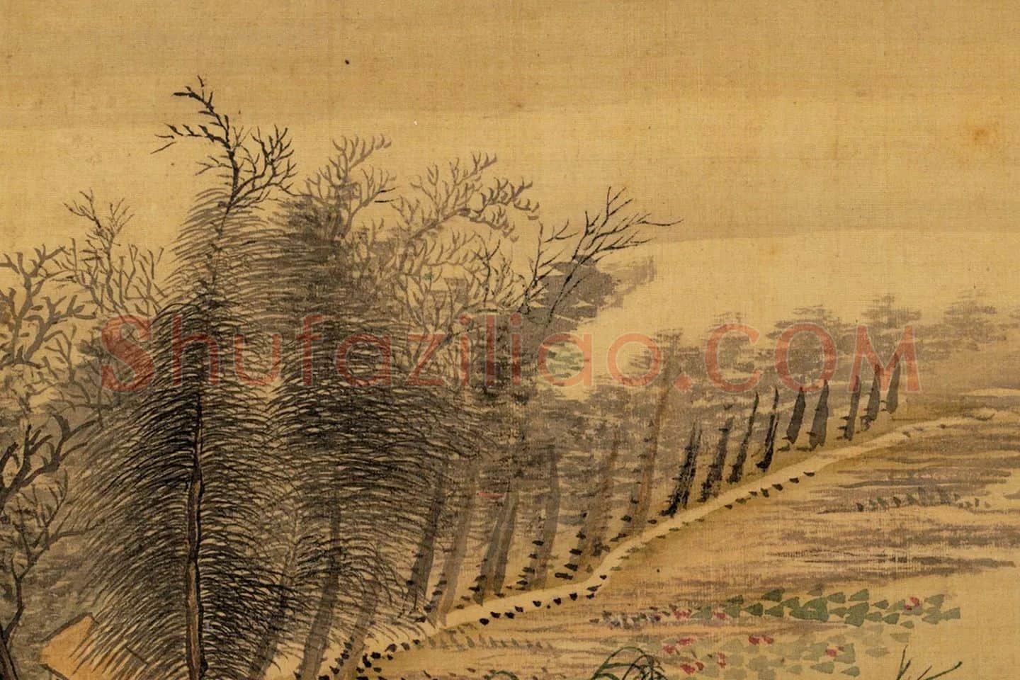 王翚仿古山水《仿赵大年水村图》局部 (2)