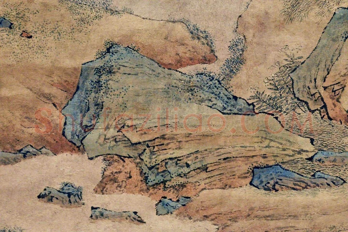 仇英《梧竹书堂图》高清大图局部 (5)