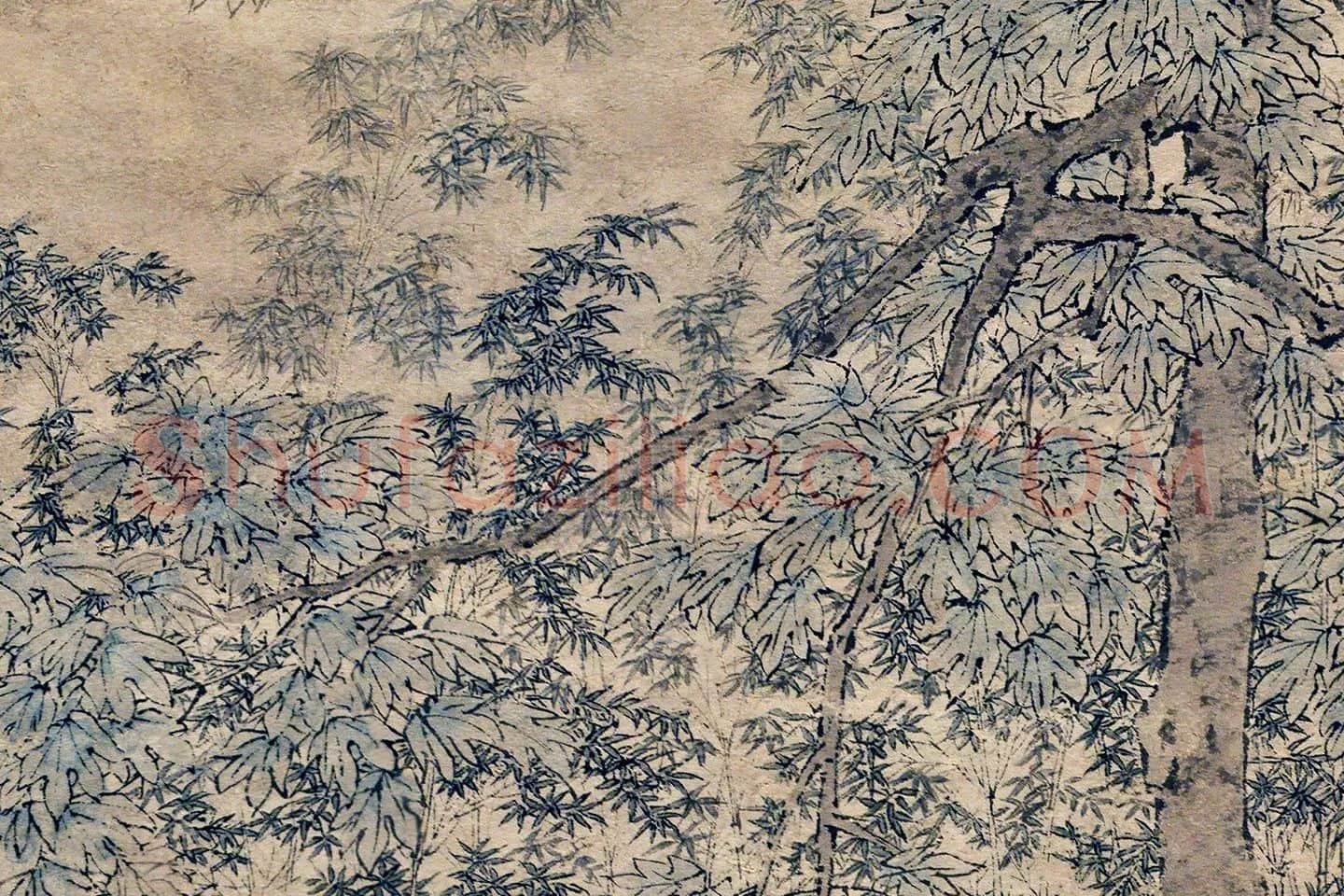 仇英《梧竹书堂图》高清大图局部 (8)