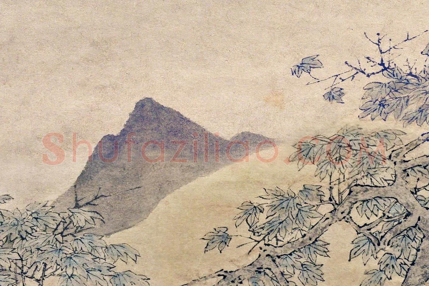 仇英《梧竹书堂图》高清大图局部 (9)