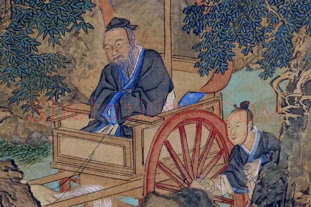 仇英工笔重彩画《人物故事图》局部 (2)