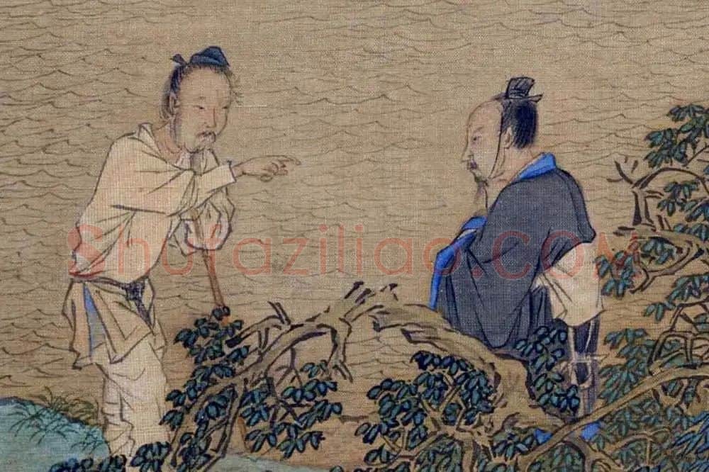 仇英工笔重彩画《人物故事图》局部 (4)