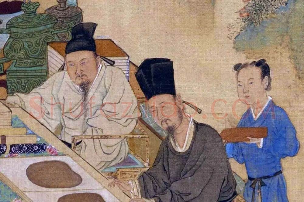 仇英工笔重彩画《人物故事图》局部 (10)
