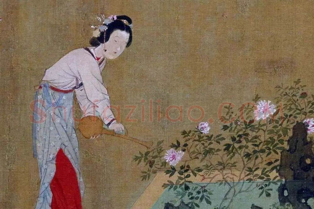 仇英工笔重彩画《人物故事图》局部 (11)
