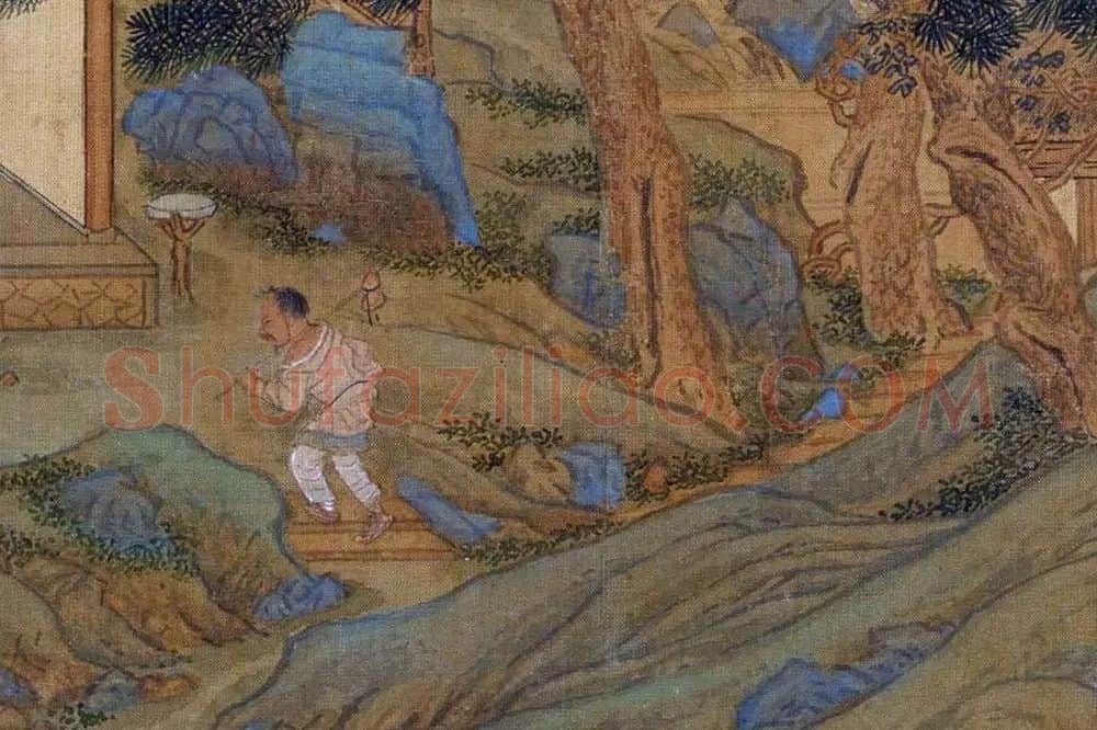 仇英工笔重彩画《人物故事图》局部 (17)