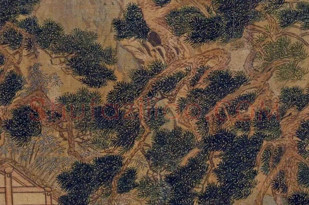 仇英工笔重彩画《人物故事图》局部 (19)