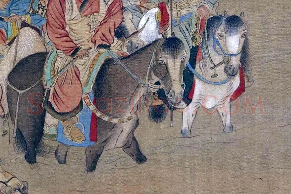 仇英工笔重彩画《人物故事图》局部 (26)