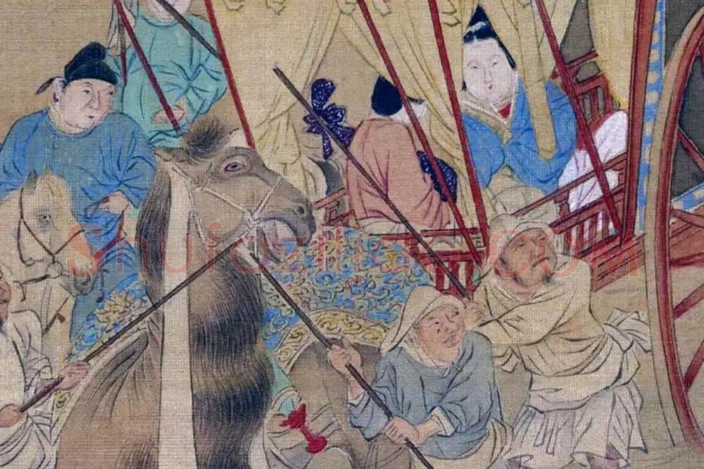仇英工笔重彩画《人物故事图》局部 (28)