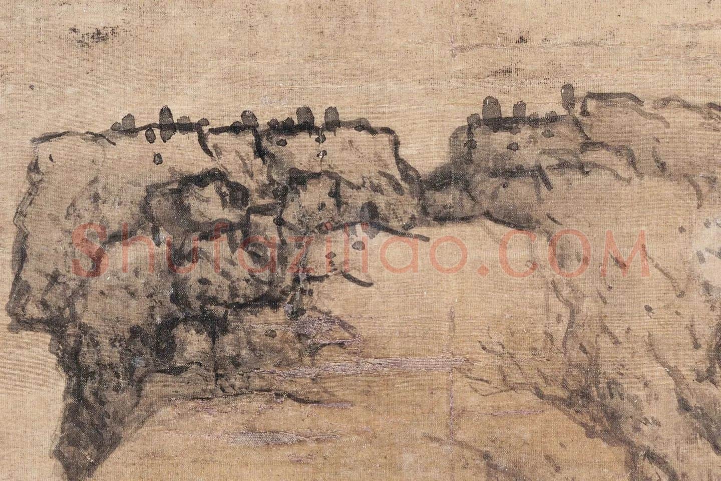 蓝瑛山水画《云壑高逸图》高清大图局部 (10)