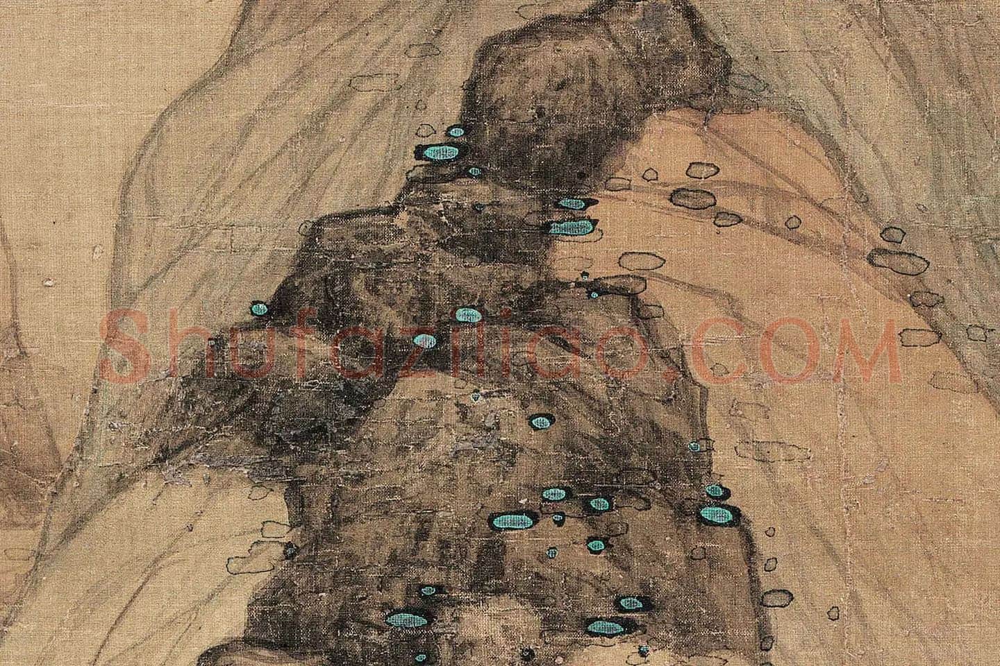 蓝瑛山水《松萝晚翠图》局部 (11)