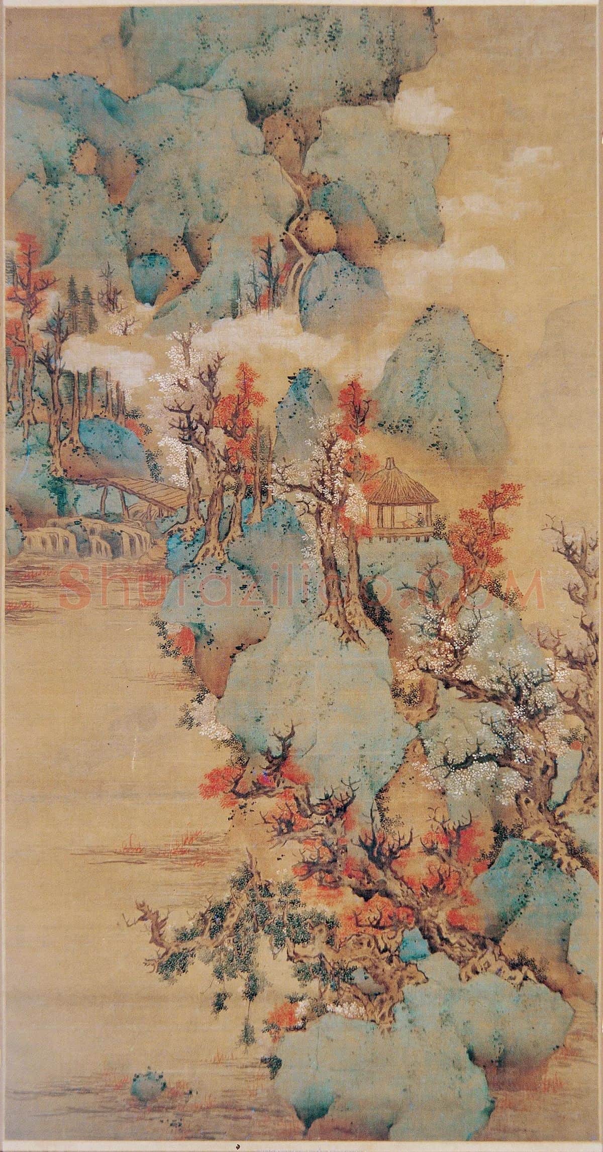 蓝瑛《仿张僧繇青绿山水图》