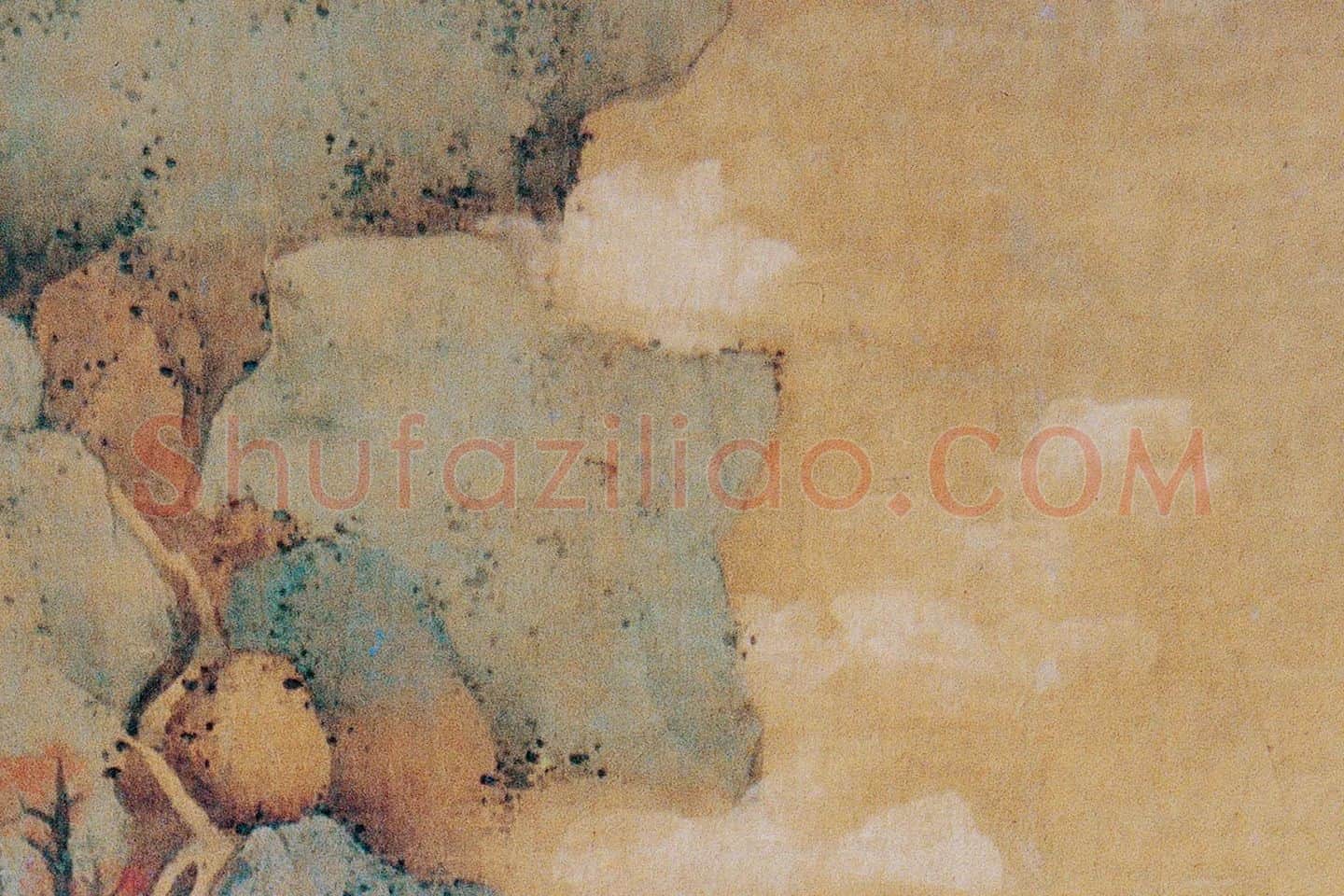 蓝瑛《仿张僧繇青绿山水图》局部 (3)