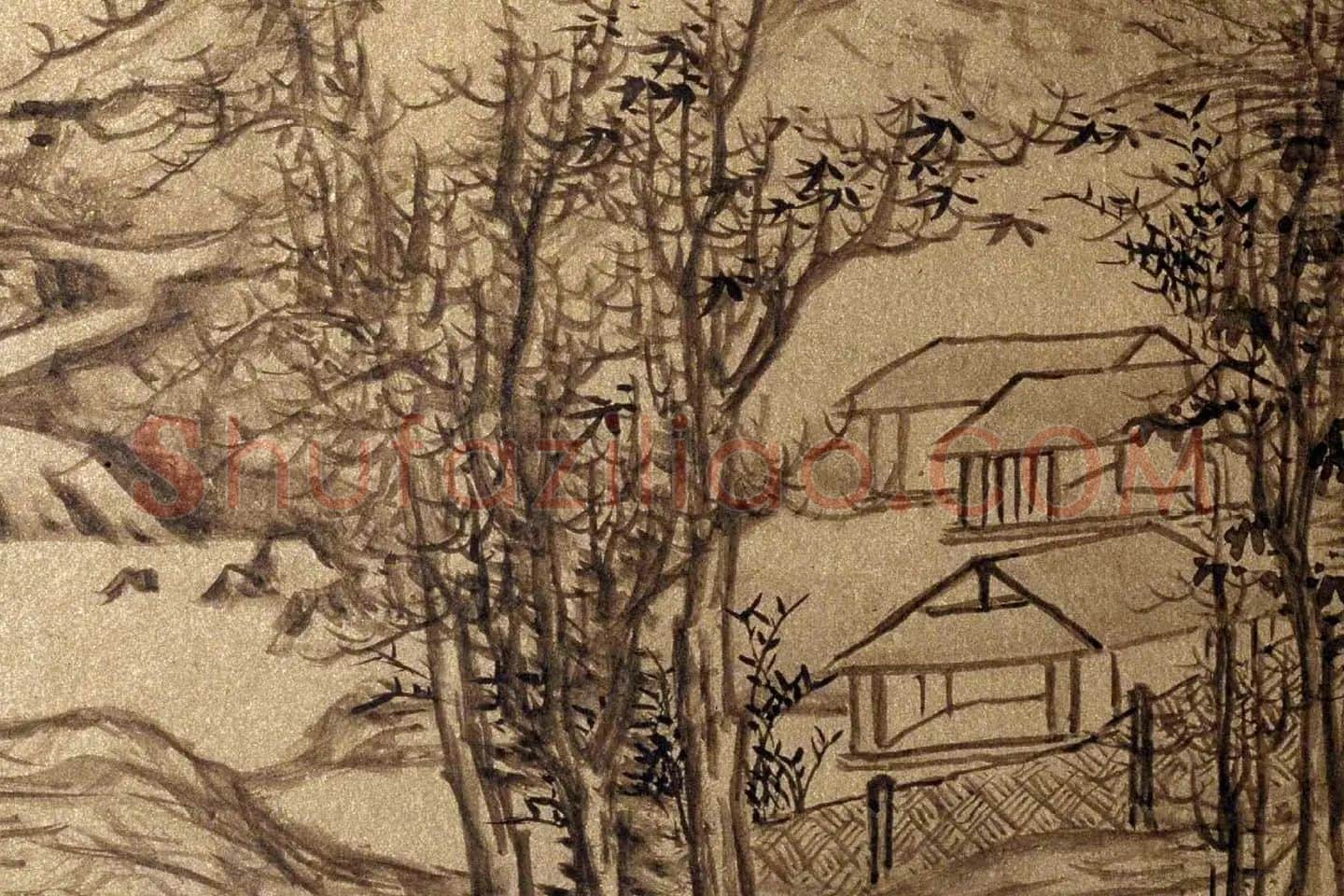 蓝瑛山水册页《澄观图》局部 (6)