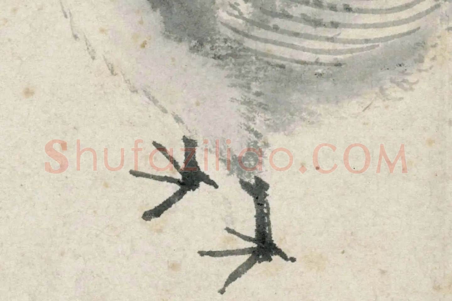 沈周水墨画《雏鸡图》 (2)