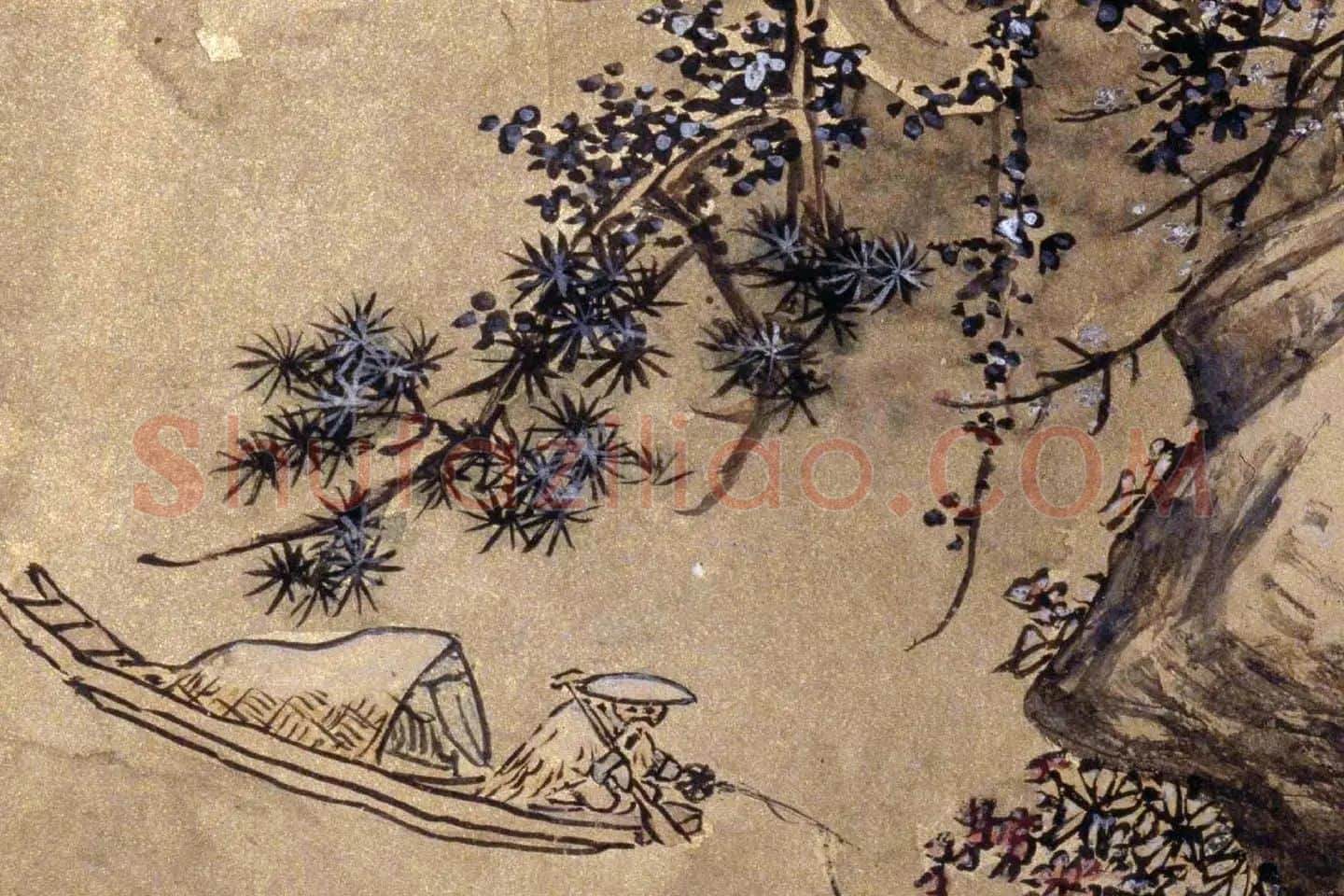 蓝瑛山水册页《澄观图》局部 (11)