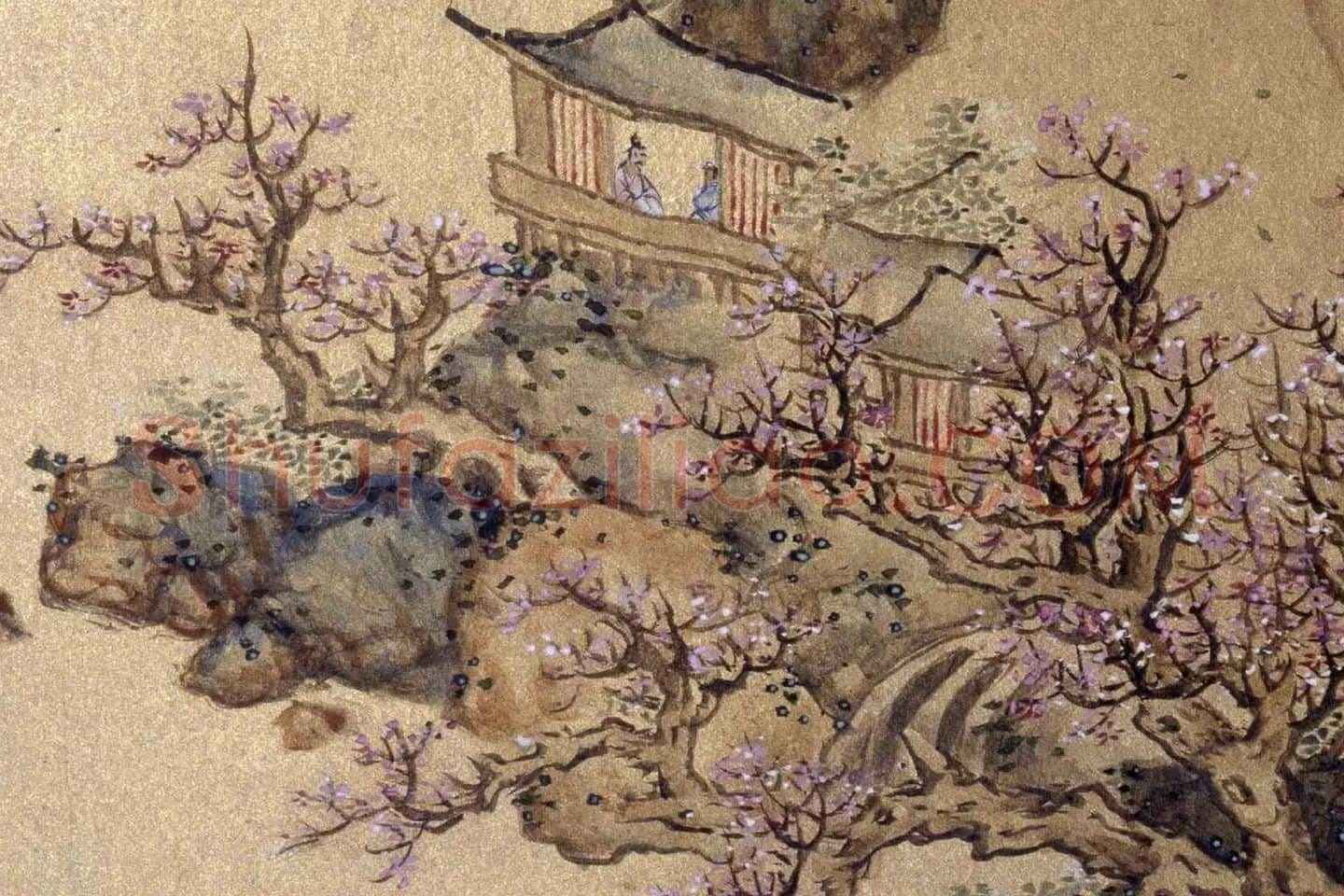 蓝瑛山水册页《澄观图》局部 (12)