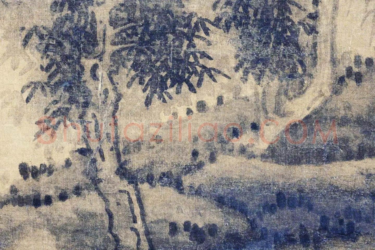 吴镇山水画《渔父图》局部 (3)