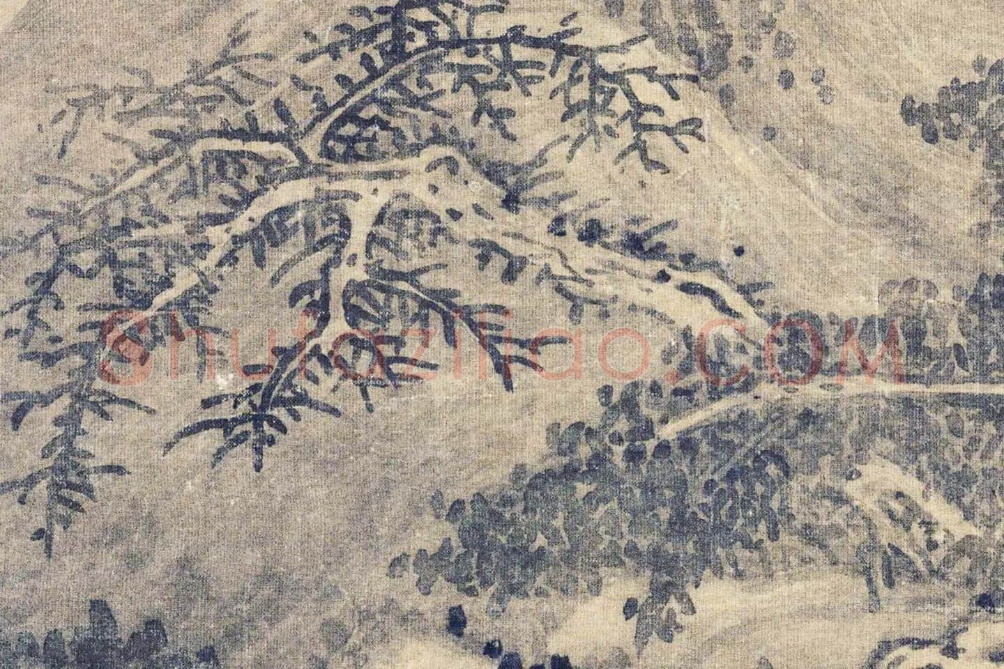 吴镇山水画《渔父图》局部 (5)