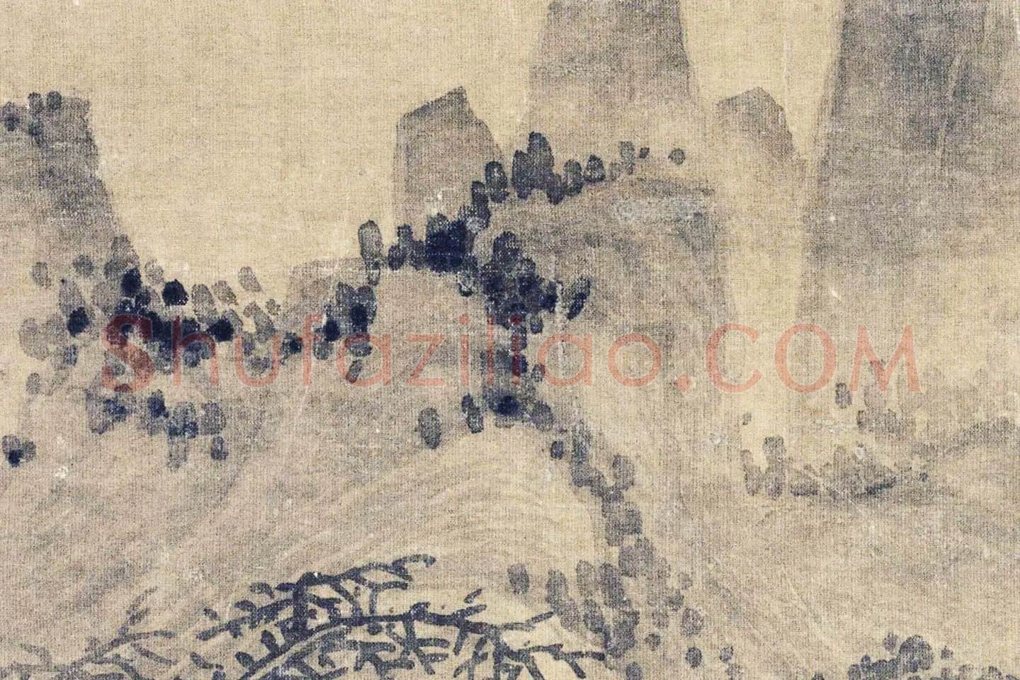 吴镇山水画《渔父图》局部 (8)