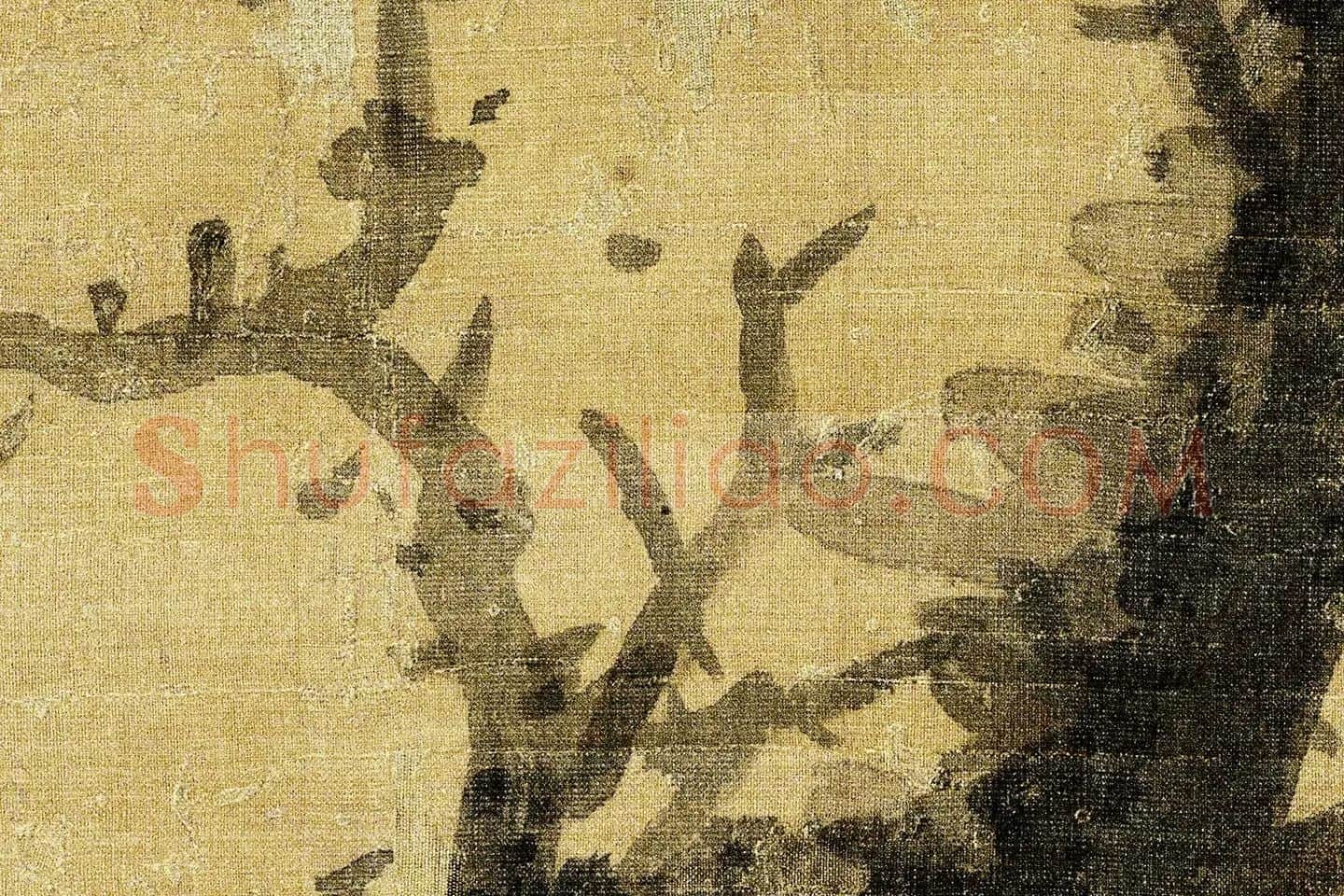 吴镇《枯木竹石图》高清大图局部 (5)