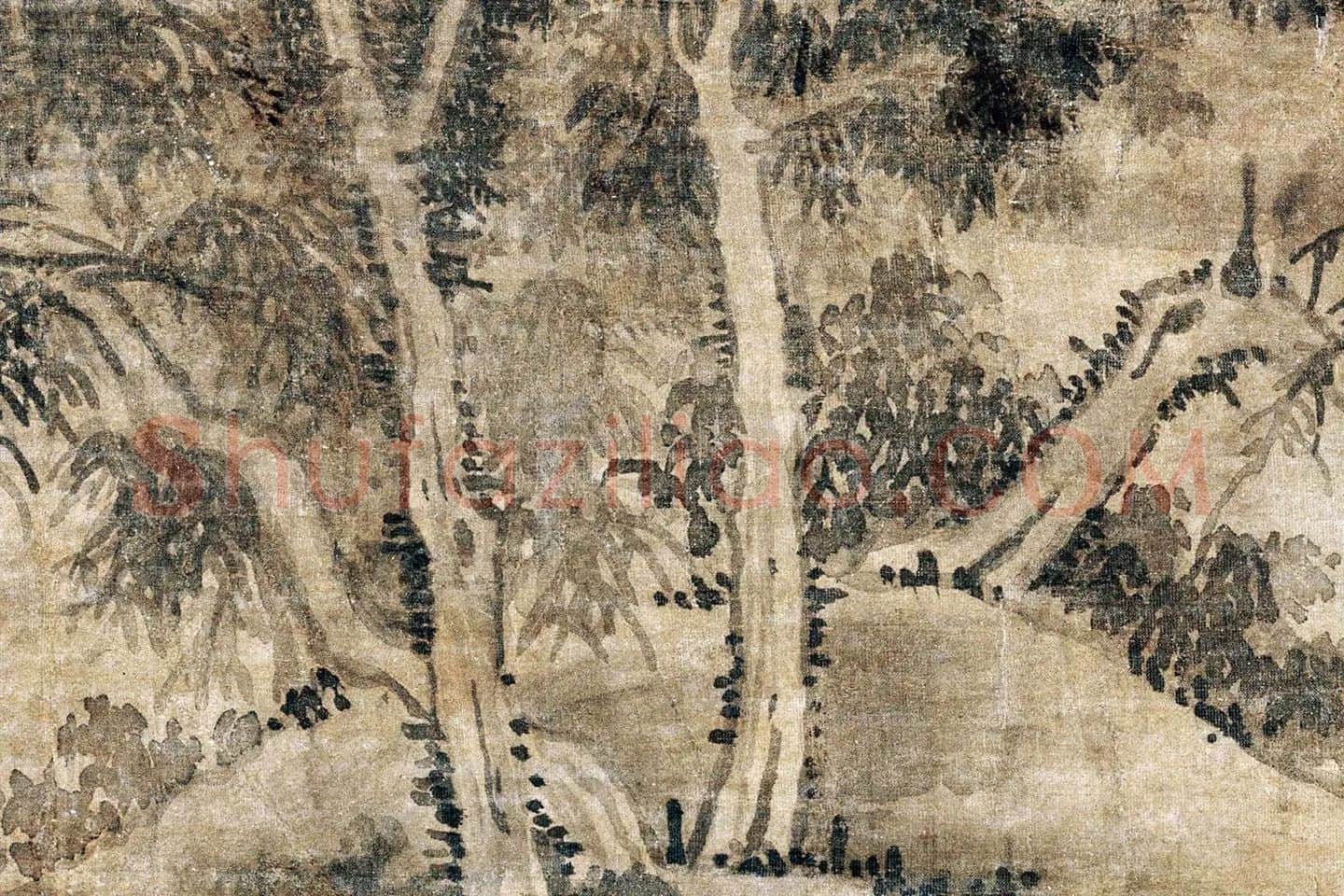吴镇山水《溪山高隐图》局部 (7)