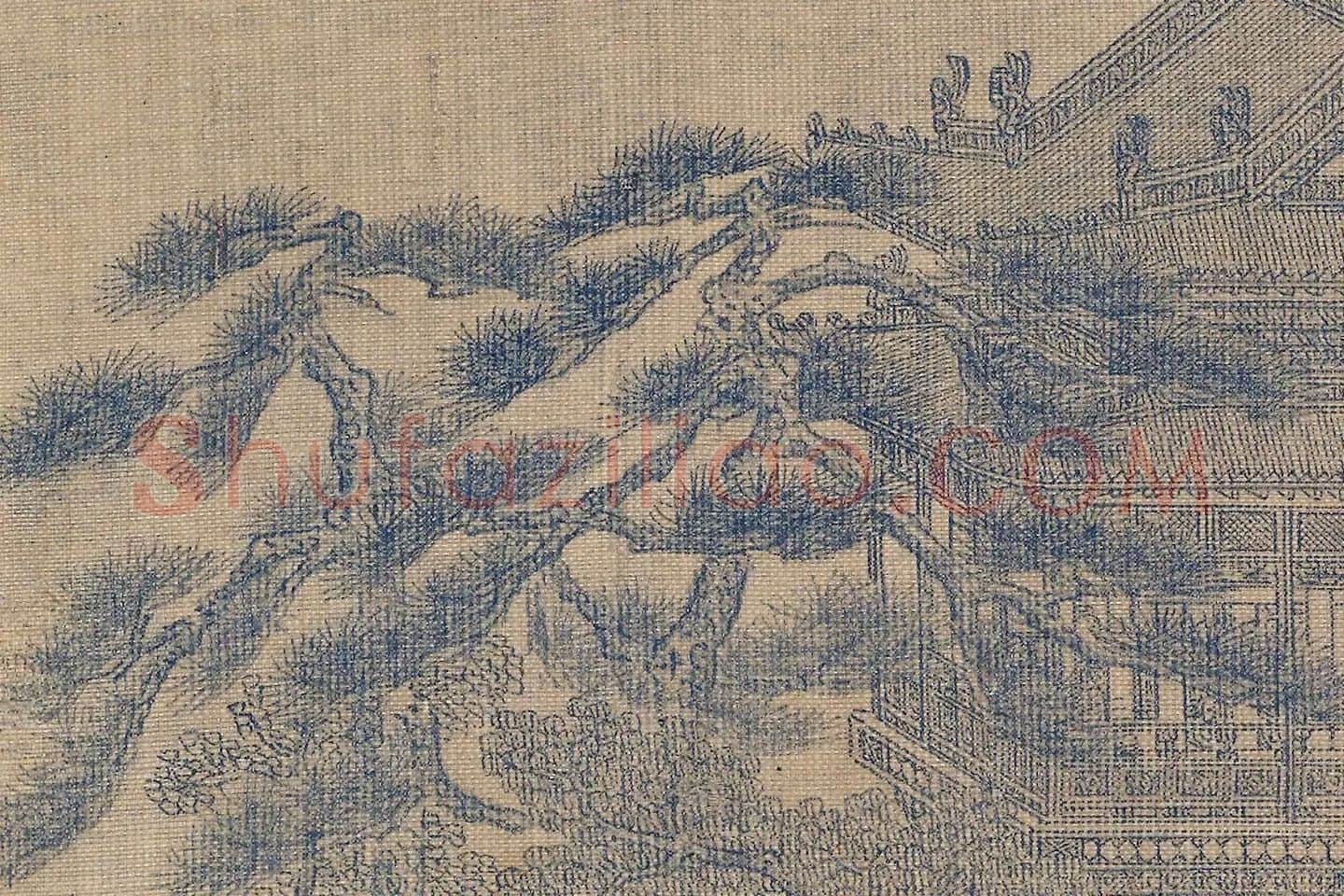 夏永界画《岳阳楼图》高清大图局部 (1)