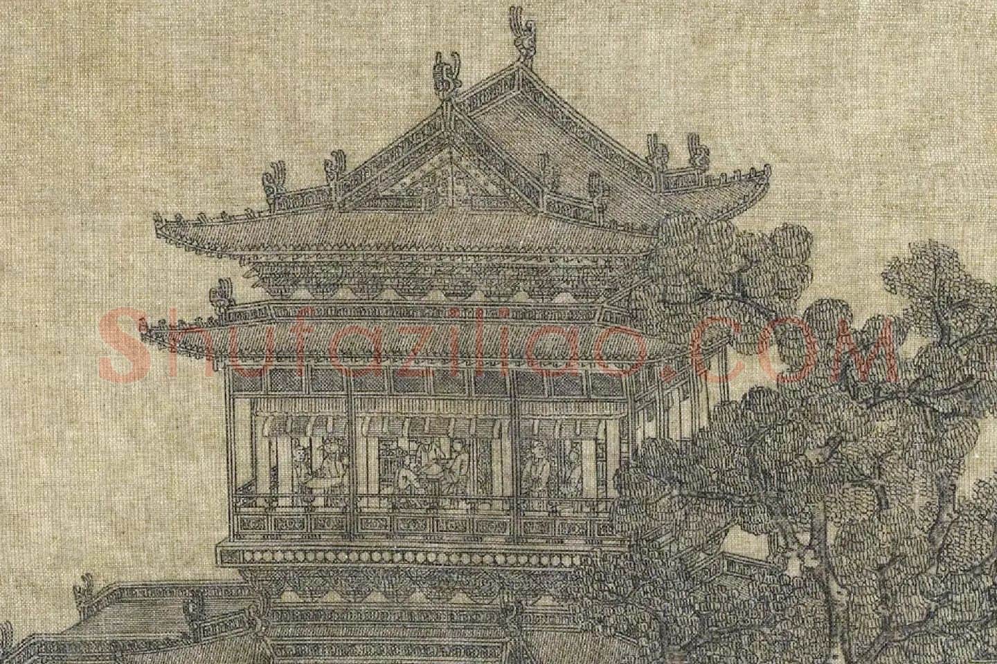 夏永《岳阳楼图》局部 (1)