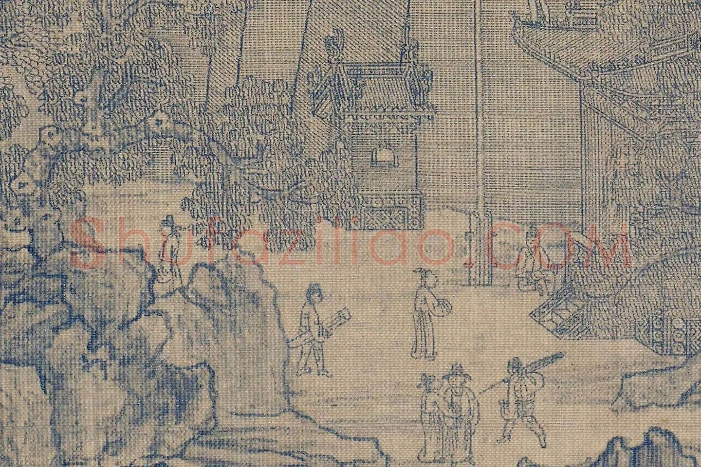 夏永界画《岳阳楼图》高清大图局部 (4)