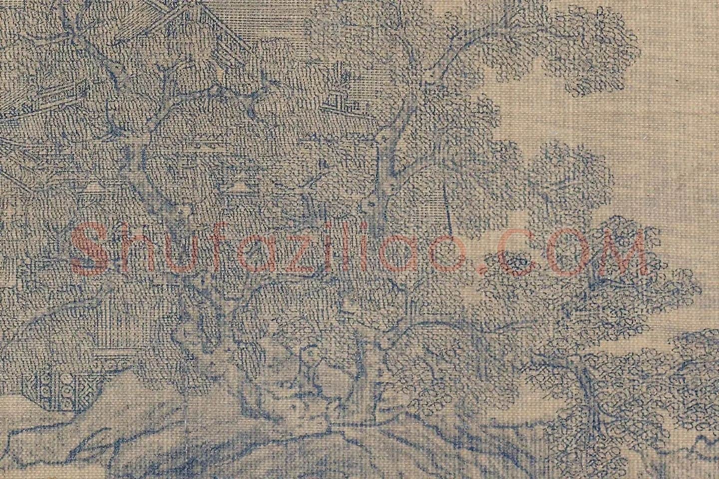 夏永界画《岳阳楼图》高清大图局部 (5)