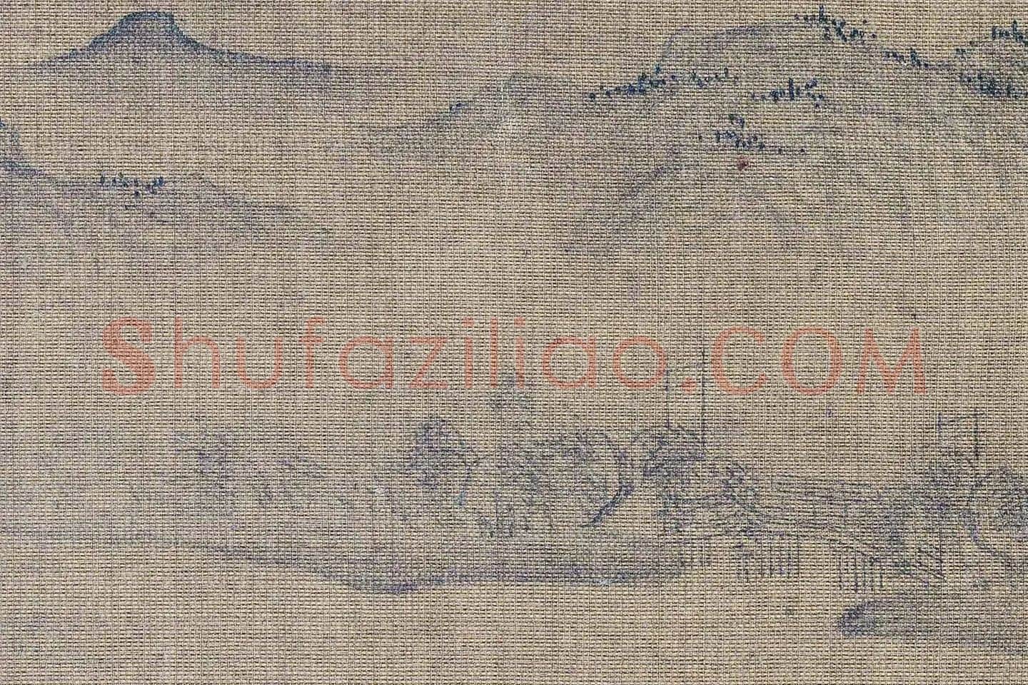 夏永界画山水《丰乐楼图》高清大图局部 (5)